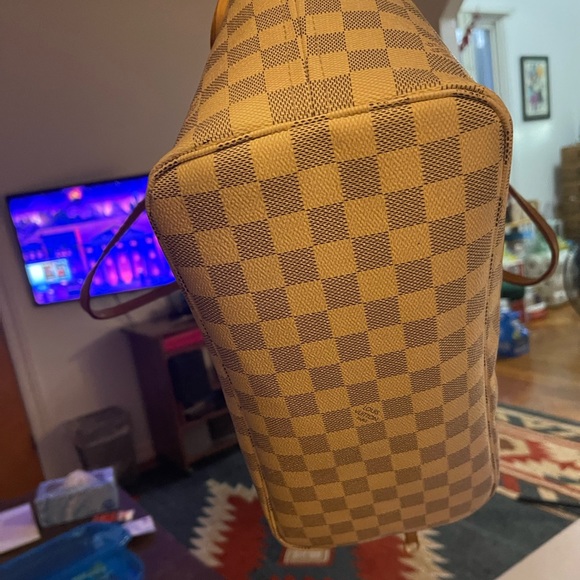 Damier Azur Neverfull Louis Vuitton LV MM - Picture 6 of 10